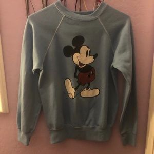 Rare Vintage Disney Blue Mickey Mouse Sweatshirt